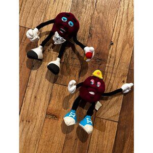 California Raisins Applause Poseable Plush Dolls Pair 1988 Collectibles singer